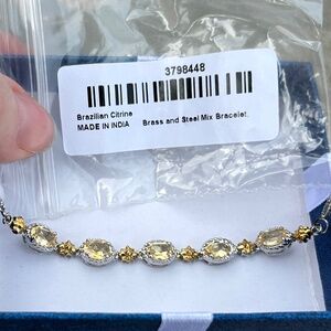 New Brazilian Citrine Lariat Style Bracelet